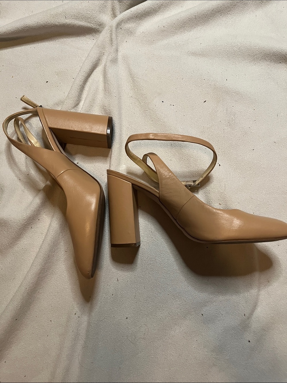 Jessica Simpson Classic Tan Slingback Block Heels for Women